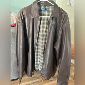 Ralph Lauren Dark Brown Leather Jacket Men’s